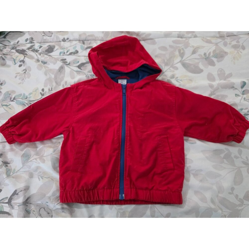 Vintage Gymboree Zip Up Hooded Boys 12-18 Months Space Trooper Red Jacket